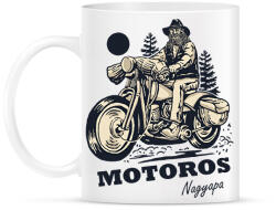 printfashion Motoros Nagyapa - Bögre - Fehér (6366860)