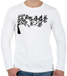 printfashion Fa - Férfi hosszú ujjú póló - Fehér (12023589)