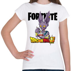 printfashion Beerus - Fortnite - Női póló - Fehér (8256609)