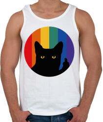 printfashion Pride cat - Férfi atléta - Fehér (9675575)