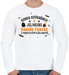 printfashion ijesztő a munkám - Férfi pulóver - Fehér (9124006)