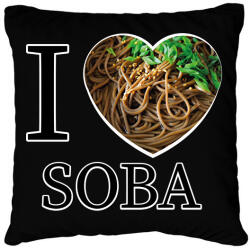 printfashion I love Soba - Párnahuzat, Díszpárnahuzat - Fekete (11336604)