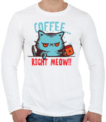 printfashion Coffee right - Férfi hosszú ujjú póló - Fehér (4222626)