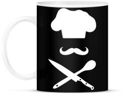 printfashion Séf logó - Bögre - Fekete (1821289)