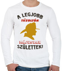 printfashion Tűzoltók szülinapja május - Férfi hosszú ujjú póló - Fehér (5775847)
