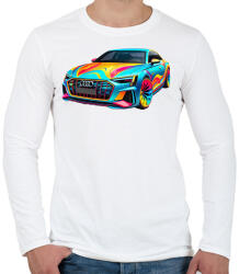 printfashion Audi - Férfi hosszú ujjú póló - Fehér (15208562)