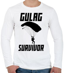printfashion Warzone: Gulag Survivor - Férfi hosszú ujjú póló - Fehér (2603195)