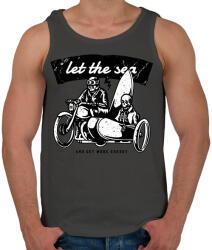 printfashion Irány a tenger! - Férfi atléta - Sötétszürke (360756)