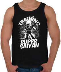 printfashion Training to go super saiyan - Férfi atléta - Fekete (377816)