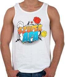 printfashion Szuper Apa - Férfi atléta - Fehér (2141197)