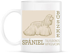 printfashion Büszke tulajdonos - Spániel - Bögre - Fehér (6303481)