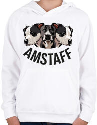 printfashion amstaff - Gyerek kapucnis pulóver - Fehér (16203395)
