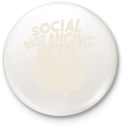 printfashion Antiszociális macska - Kitűző, hűtőmágnes - Fehér (13940307)