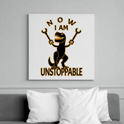 printfashion Megállíthatatlan dínó - Vászonkép - Fehér (11680790)