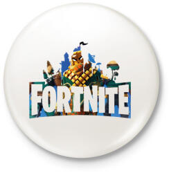 printfashion Fortnite logo Mancake - Kitűző, hűtőmágnes - Fehér (16349432)