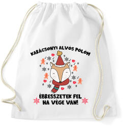 printfashion Karácsonyi alvós pólóm - Sportzsák, Tornazsák - Fehér (10344816)