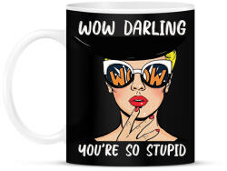 printfashion Wow Darling - Pop art - Bögre - Fekete (7103113)