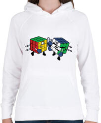 printfashion Kocka K. O. - Női kapucnis pulóver - Fehér (15637034)