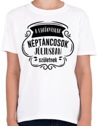 printfashion Legügyesebb néptáncosok - Hónappal - Gyerek póló - Fehér (7420994)