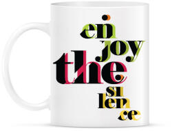 printfashion enjoy the silence typo - Bögre - Fehér (791130)