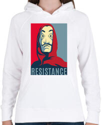 printfashion Money Heist - Női kapucnis pulóver - Fehér (2523821)
