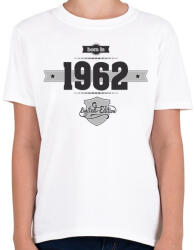 printfashion born-in-1962-(dark&lightgrey) - Gyerek póló - Fehér (470494)