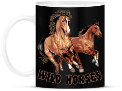 printfashion Wild horses - Bögre - Fekete (8960202)