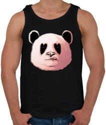 printfashion Szerelmes panda - Férfi atléta - Fekete (421987)