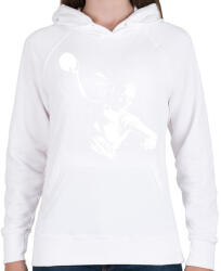 printfashion Kézilabdás - Női kapucnis pulóver - Fehér (12657654)