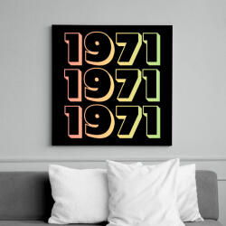 printfashion 1971 - Vászonkép - Fekete (12731806)