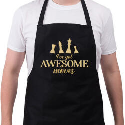 printfashion I've got awesome moves - Kötény - Fekete (7455430)