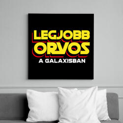 printfashion LEGJOBB ORVOS A GALAXISBAN - Vászonkép - Fekete (11572528)