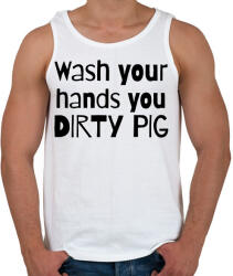 printfashion Wash your hands - Férfi atléta - Fehér (7006704)