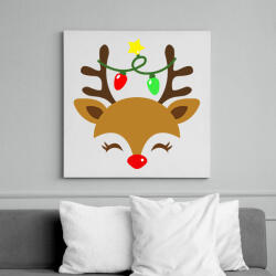 printfashion rénszarvas - Vászonkép - Fehér (11123211)
