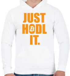printfashion Just Hold It - Férfi kapucnis pulóver - Fehér (6004890)