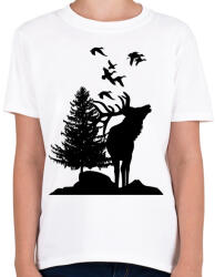 printfashion wild life - Gyerek póló - Fehér (3760287)