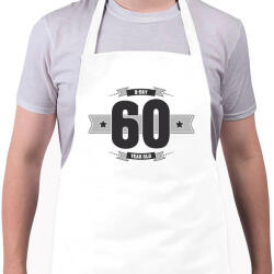 printfashion b-day-60-dark-lightgrey - Kötény - Fehér (4902276)
