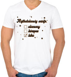 printfashion Hajthatatlanság szintje - Férfi V-nyakú póló - Fehér (8523082)