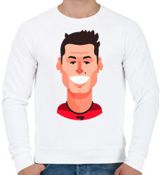 printfashion Cristiano Ronaldo - Férfi pulóver - Fehér (13067464)