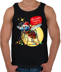 printfashion All I want for Christmas is You! - Vicces karácsonyi szúnyog - Férfi atléta - Fekete (15266189)