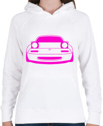 printfashion Mazda mx5 Pink - Női kapucnis pulóver - Fehér (15773839)