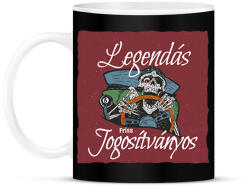 printfashion Legendás friss jogosítványos - Bögre - Fekete (6393532)