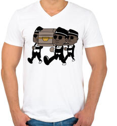 printfashion Coffin Dance - Férfi V-nyakú póló - Fehér (2754991)