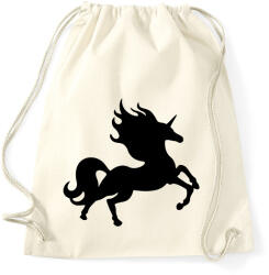 printfashion Fekete unikornis - Sportzsák, Tornazsák - Natúr (1306651)