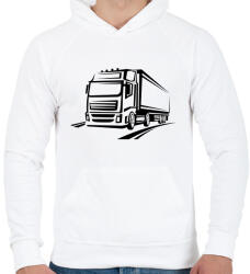 printfashion Kamion - Férfi kapucnis pulóver - Fehér (5033209)