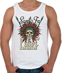 printfashion Indián koponya - Santa Fe - Férfi atléta - Fehér (4956679)