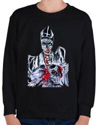 printfashion pap pentagrammal - Gyerek pulóver - Fekete (5681177)