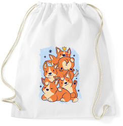 printfashion Corgi kupac - Sportzsák, Tornazsák - Fehér (12100151)