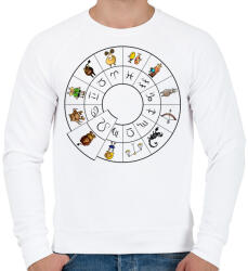 printfashion Oroszlán - Férfi pulóver - Fehér (868945)