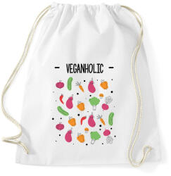 printfashion Veganholic - Sportzsák, Tornazsák - Fehér (8151079)